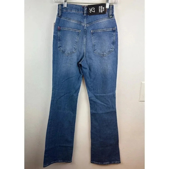 Urban Outfitters High Rise Ripped Flared Jeans Size 25 - Picture 10 of 15